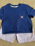 Red White and Blue Seersucker Shorts