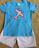 Red White and Blue Seersucker Shorts