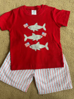 Red White and Blue Seersucker Shorts