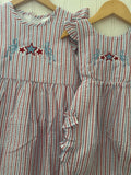 Red White and Blue Seersucker Ruffle Sunsuit