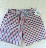 Red, White and Blue Seersucker shorts