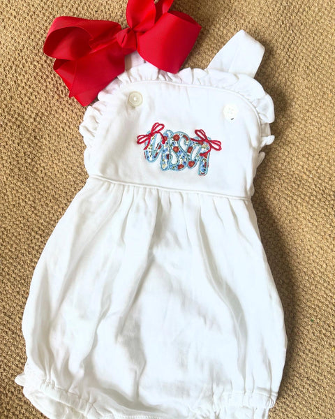 USA Ruffle Sunsuit