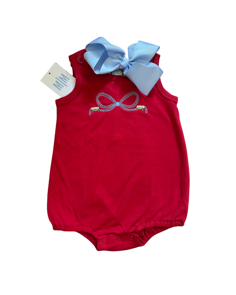 Red Back To school Bow Bubble