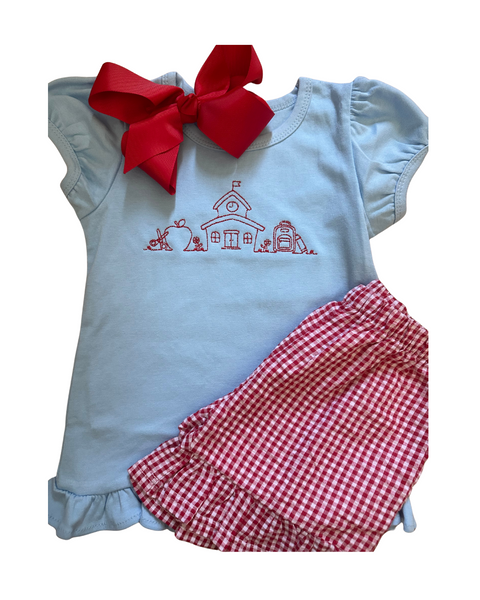 Back to School Girls Light Blue Shirt