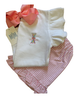 White Flutter Sleeve Back To School Top